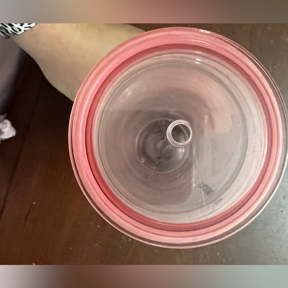 Starbucks Pink marbled glass 20oz 2017 preloved collector coffee cup tumbler - Picture 3 of 7